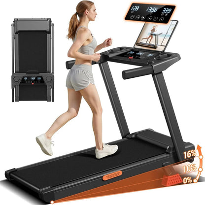 Compact High Capacity Fitness Treadmill