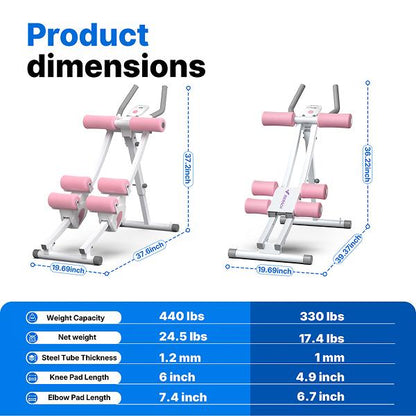 Foldable Ab Workout Slide Trainer