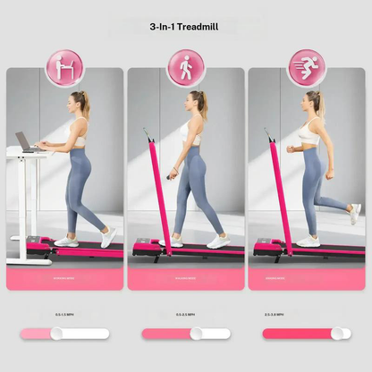 Shock Absorbing Space Saving Treadmill