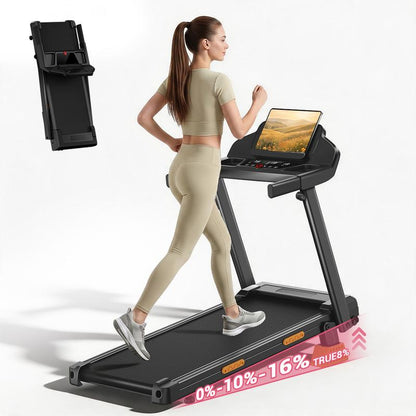 Compact High Capacity Fitness Treadmill