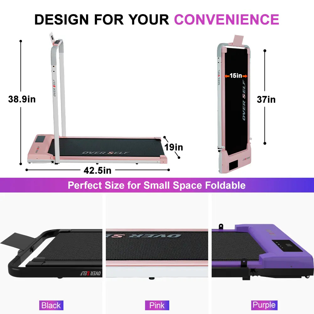 Space Saving Under Desk Treadmill