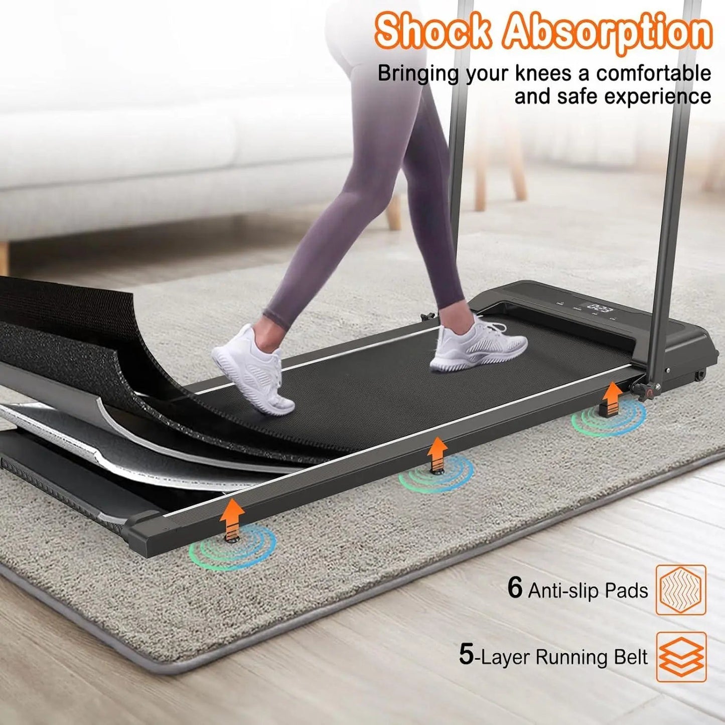 Space Saving Under Desk Treadmill