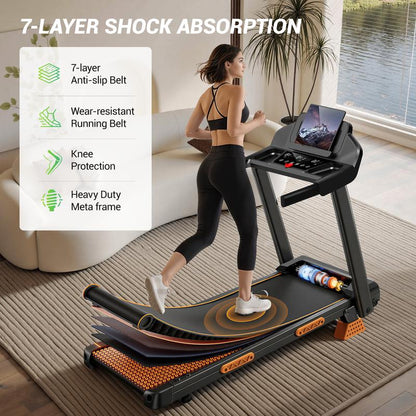 Compact High Capacity Fitness Treadmill